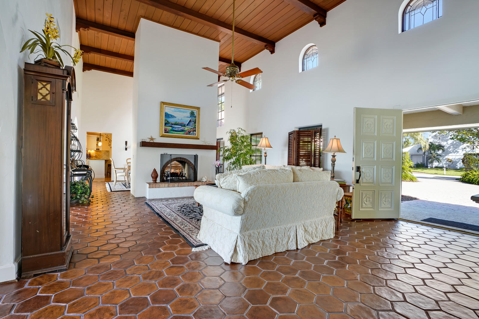 143 Point Circle Tequesta, FL 33469 - Photo 19 of 41 a living room with fireplace furniture and a rug