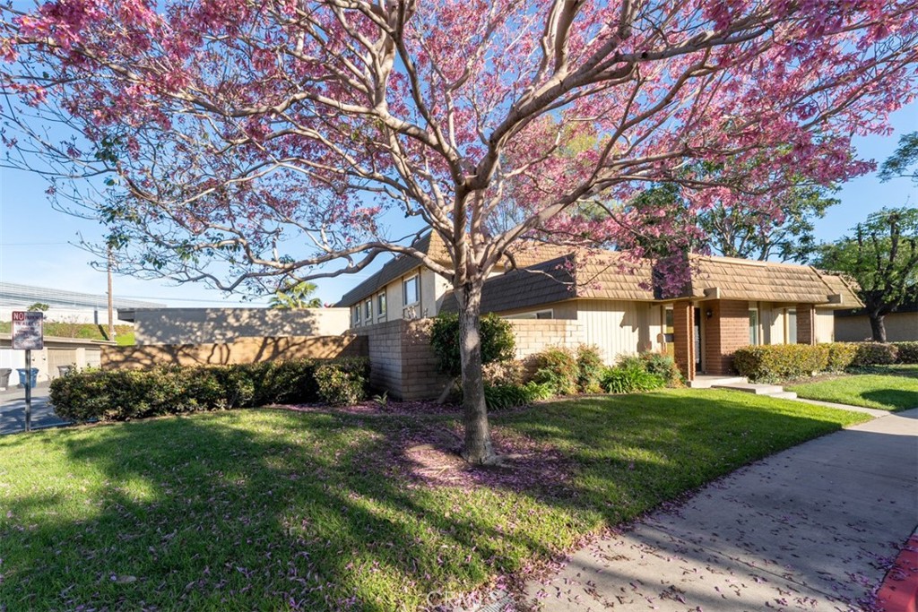 a view of a house with a yard