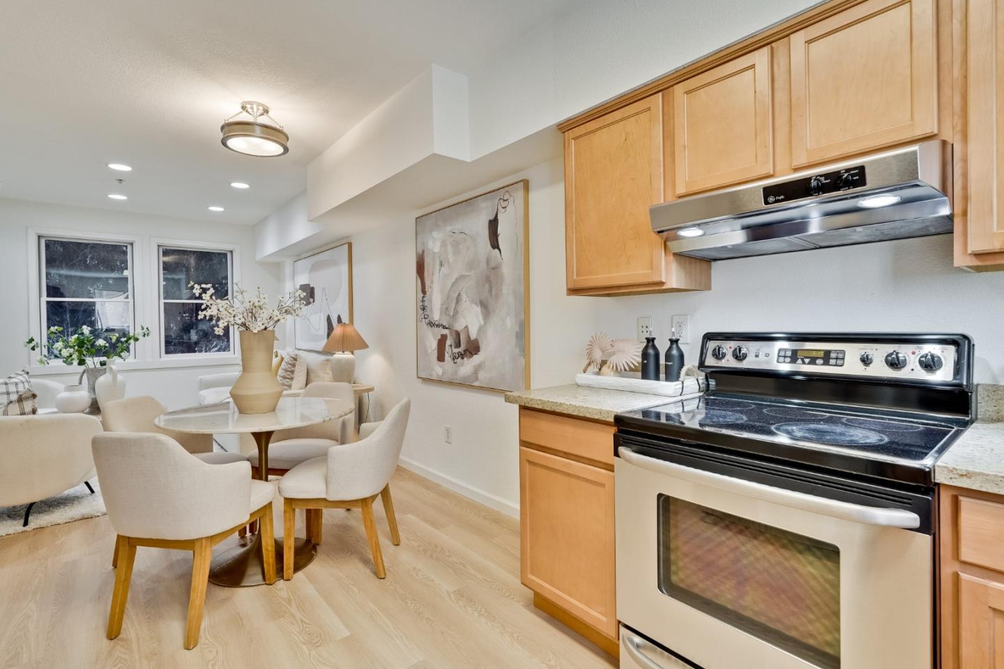 342 Bryant Street Mountain View, CA 94041 - Photo 15 of 43 a kitchen with stainless steel appliances granite countertop a stove and a refrigerator