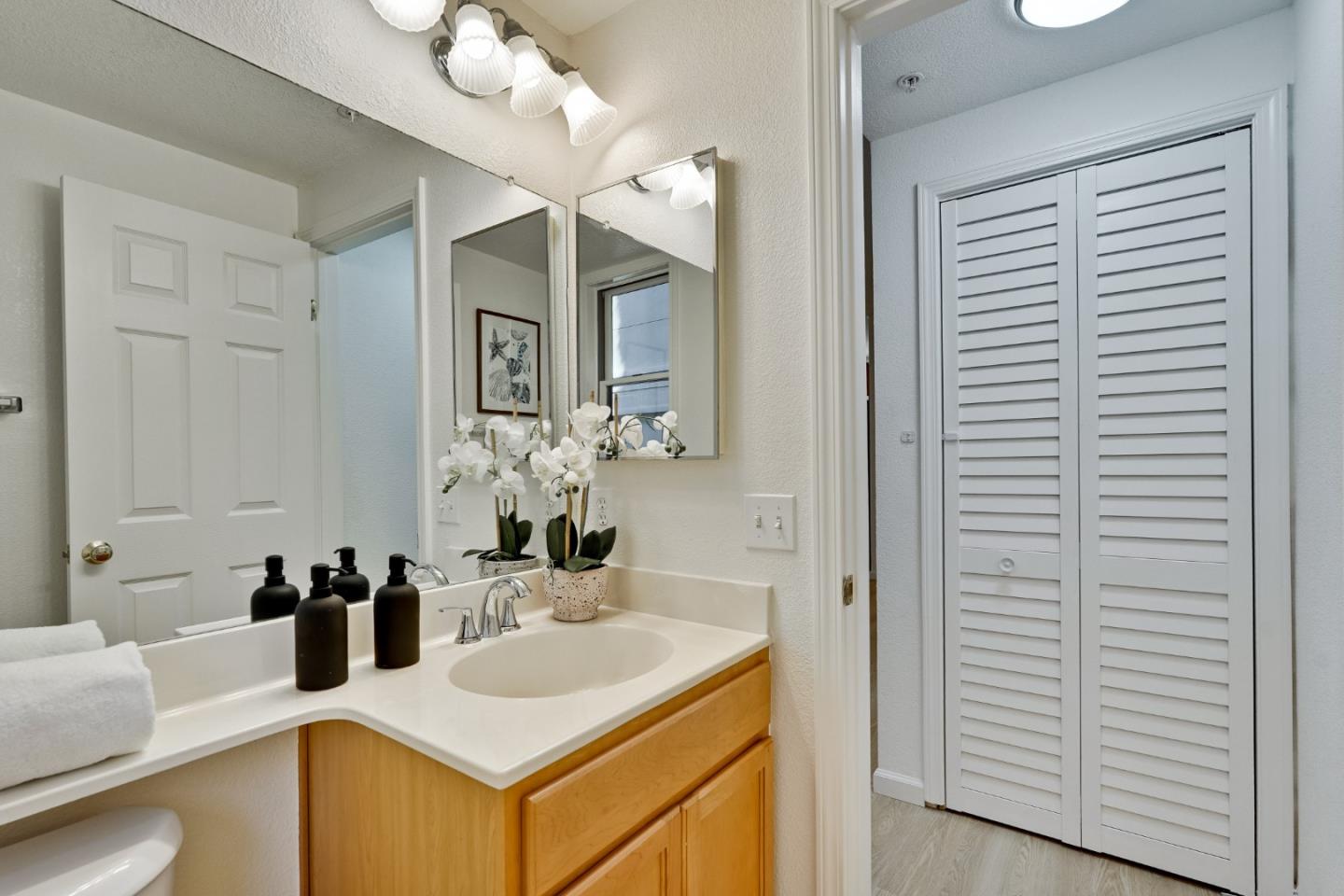 342 Bryant Street Mountain View, CA 94041 - Photo 20 of 43 a bathroom with a sink vanity and a mirror