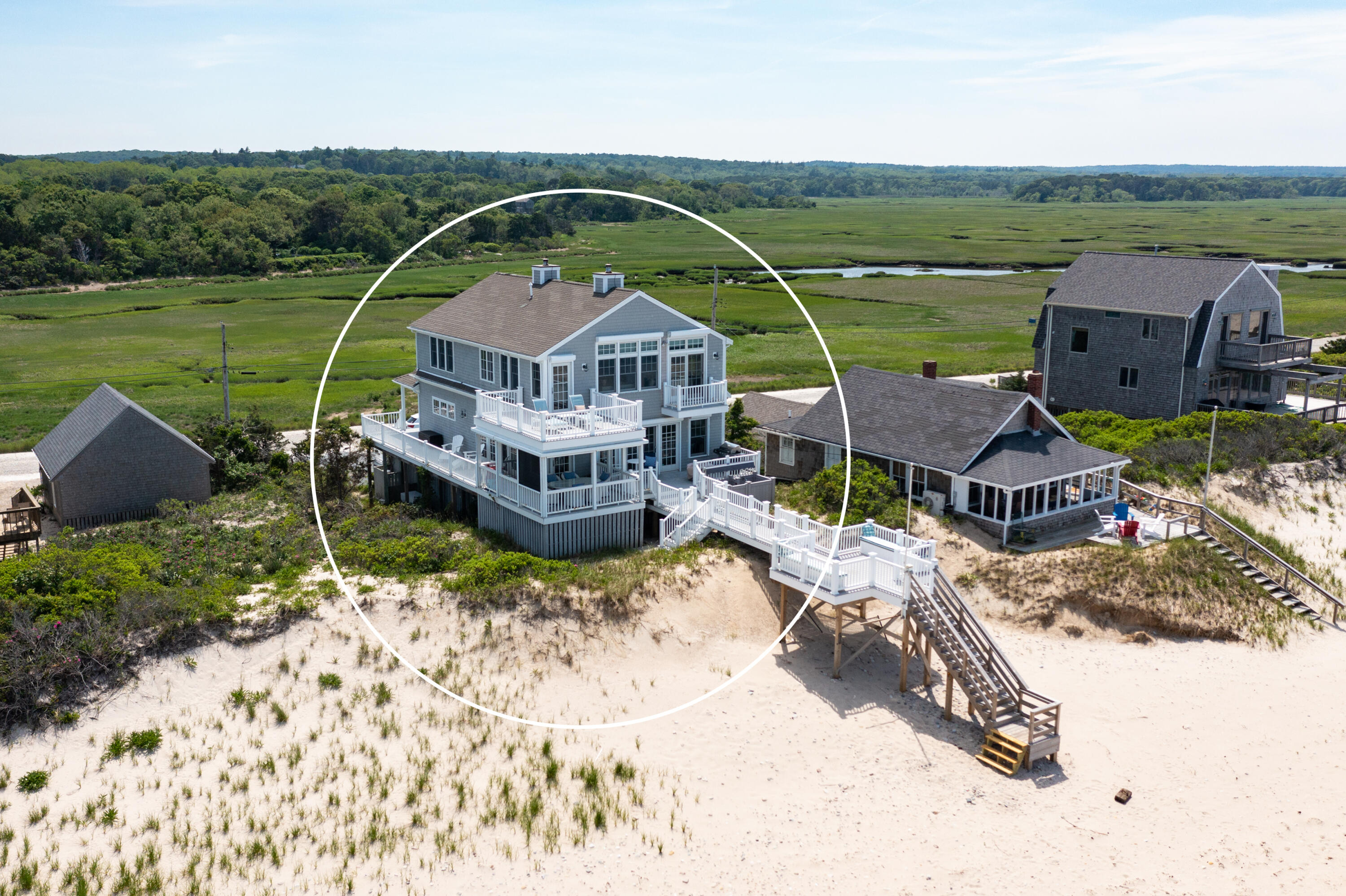 26 Salt Marsh Road East Sandwich, MA 02537 - Photo 31 of 31 an aerial view of a house with a big yard