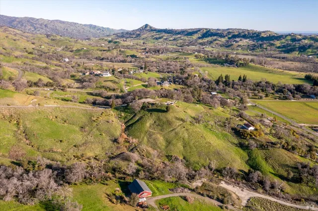 a view of city and mountain