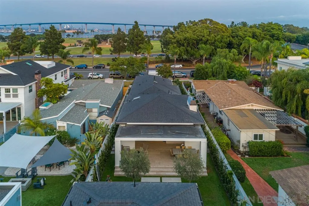 370 Glorietta Boulevard Coronado, CA 92118 - Photo 14 of 25 an aerial view of a house with a garden