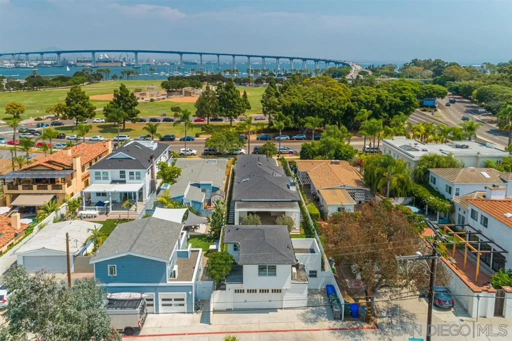 370 Glorietta Boulevard Coronado, CA 92118 - Photo 25 of 25 an aerial view of a house with a ocean view