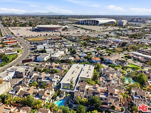 an aerial view of a city