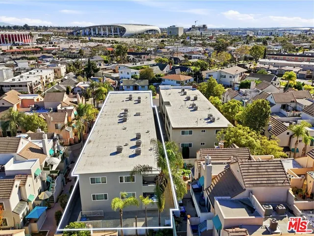 an aerial view of a city