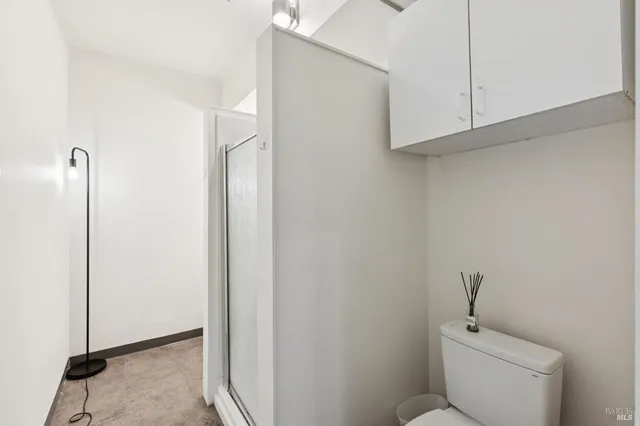 a bathroom with a toilet