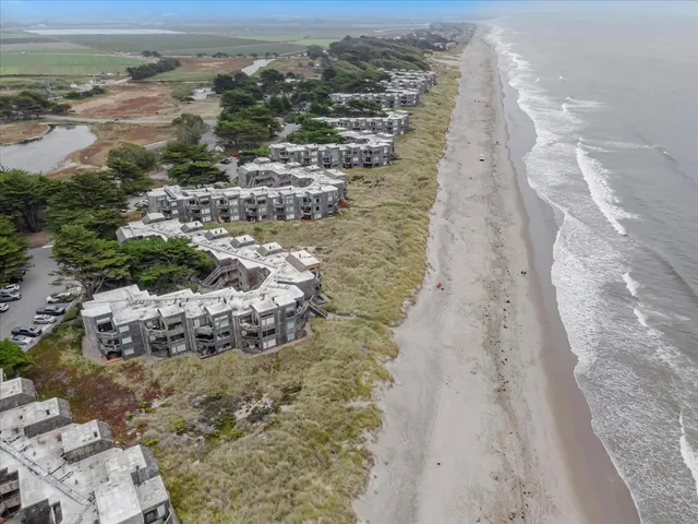 a view of a yard with wooden floor
