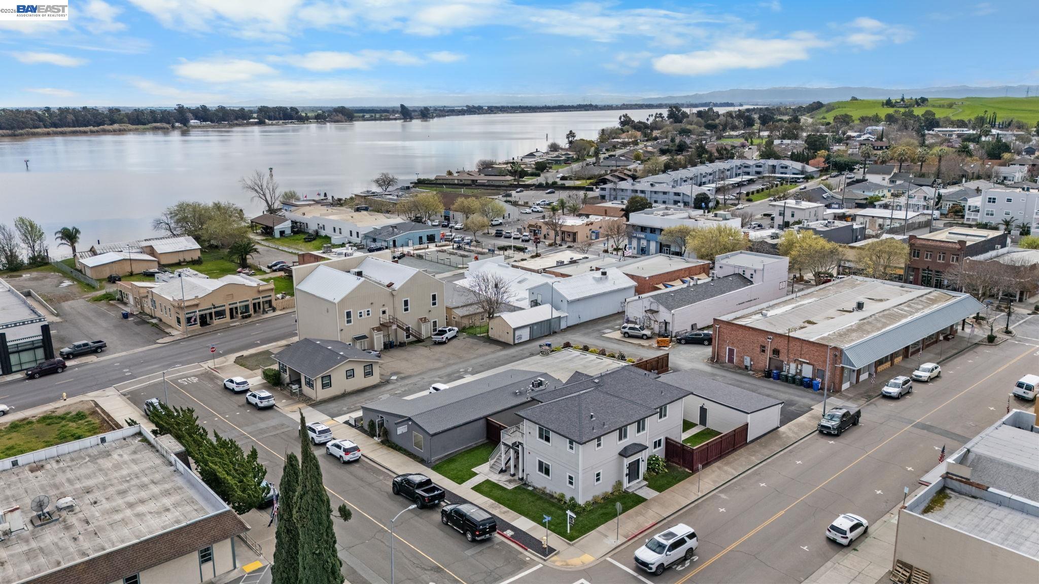 47 North 2nd Street Rio Vista, CA 94571 - Photo 4 of 42 an aerial view of a city with ocean view
