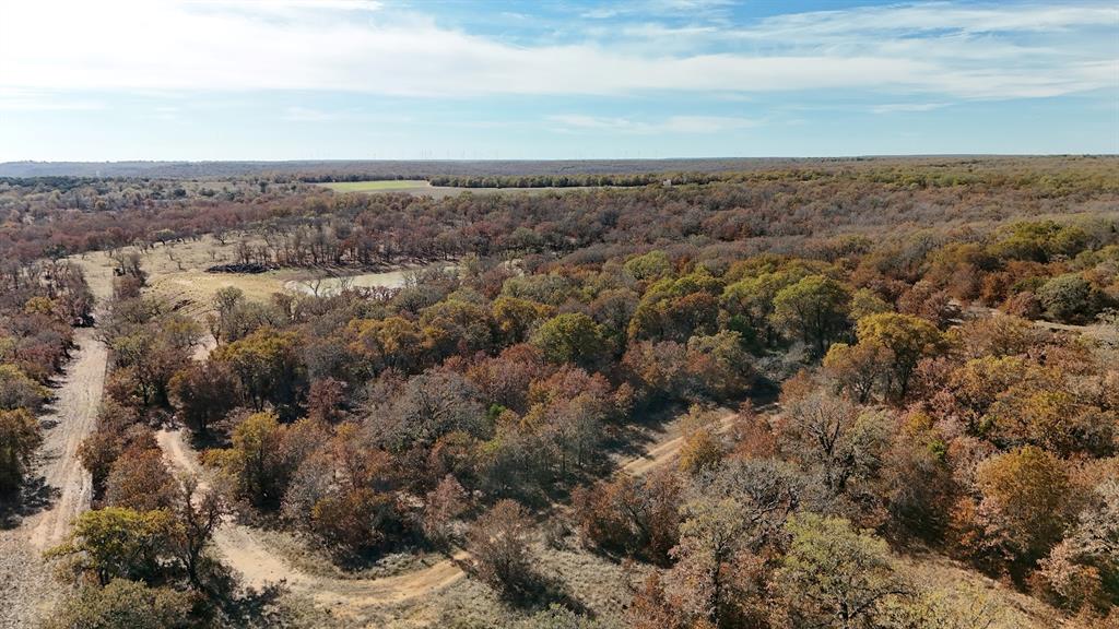 0 Marley Road Jacksboro, TX 76458 - Photo 17 of 32 Aerial view of property and surrounding area with a heavily wooded area with fall colors.