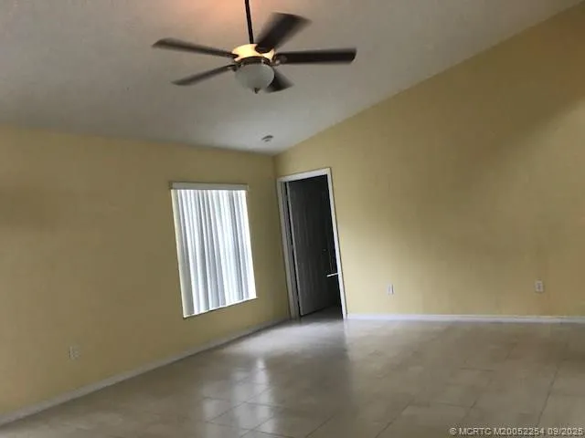 an empty room with a window