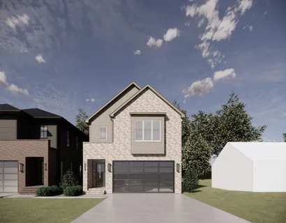 a front view of a house with yard
