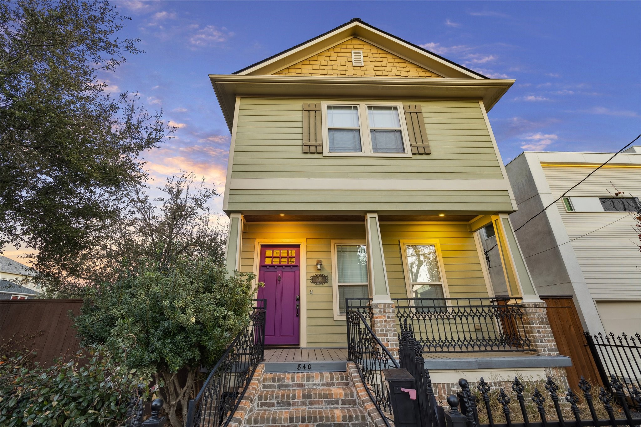 840 Alexander Street Houston, TX 77007 - Photo 3 of 39 Welcome to 840 Alexander, a charming home nestled on a rare double lot featuring side street gated driveway access and a convenient garage apartment—your perfect Heights oasis awaits!