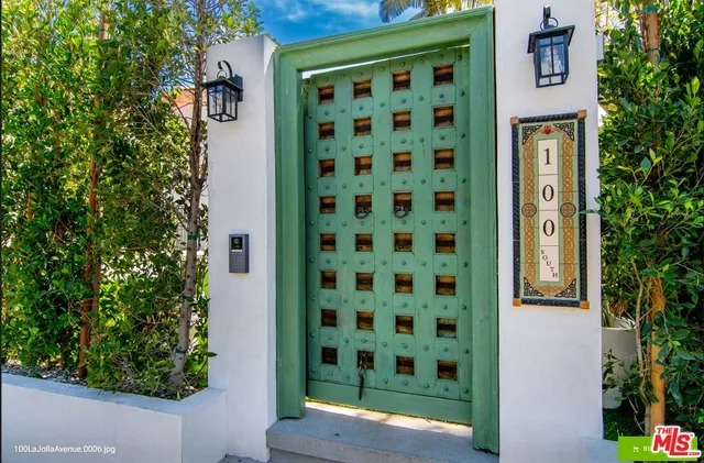 a view of a door and an outdoor space