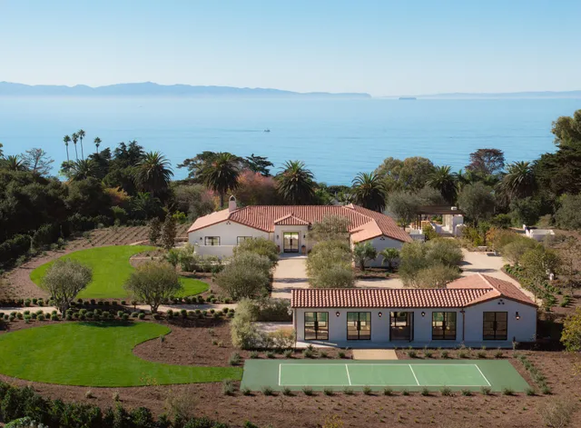 an aerial view of multiple house