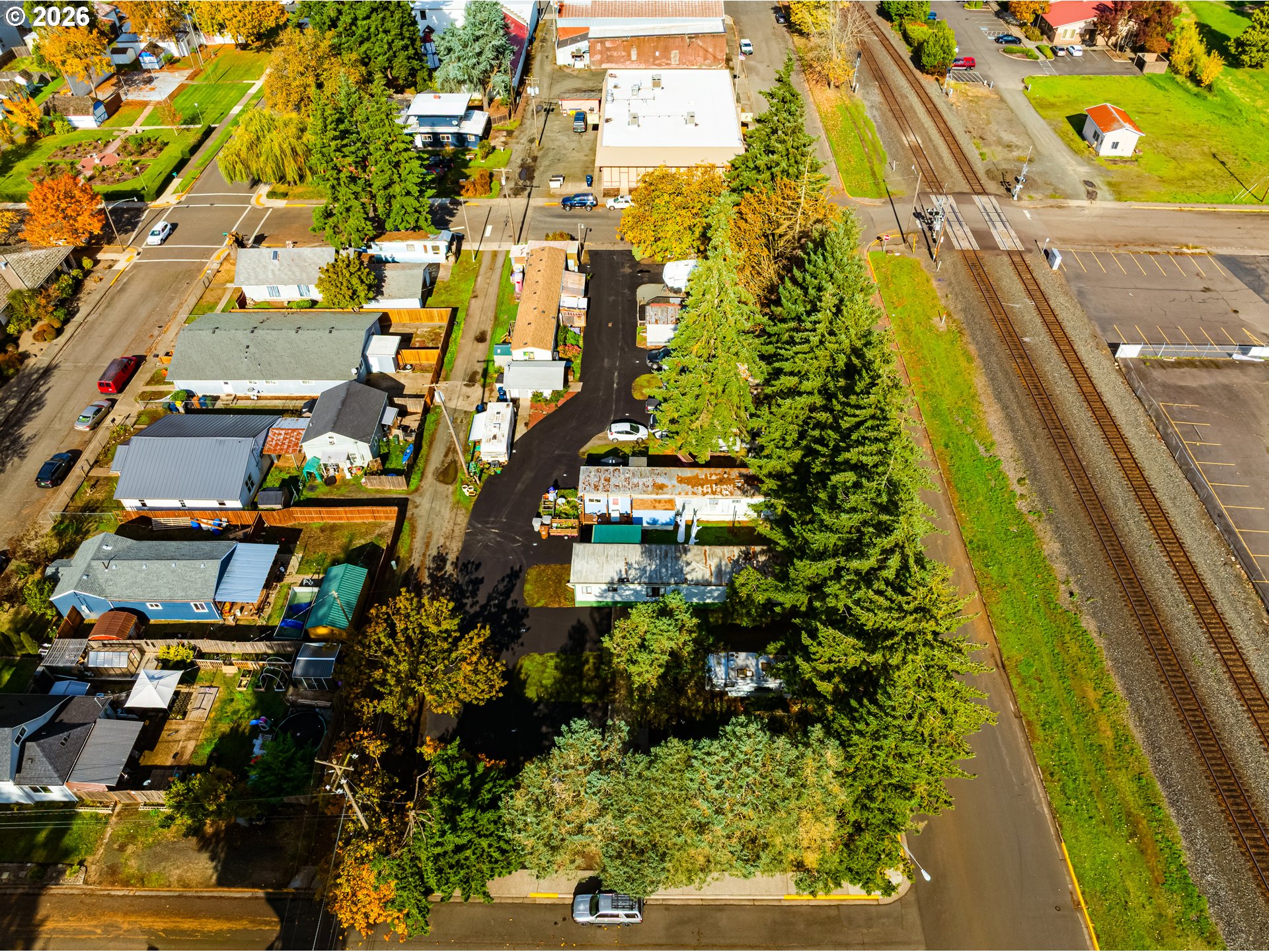 351 Front Street Junction City, OR 97448 - Photo 7 of 29 an aerial view of residential houses with outdoor space