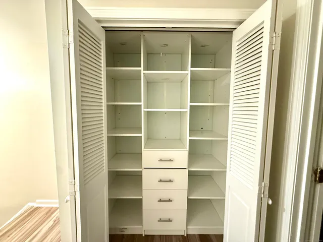 a view of a walk in closet