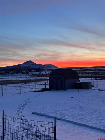 a view of a terrace with mountain view
