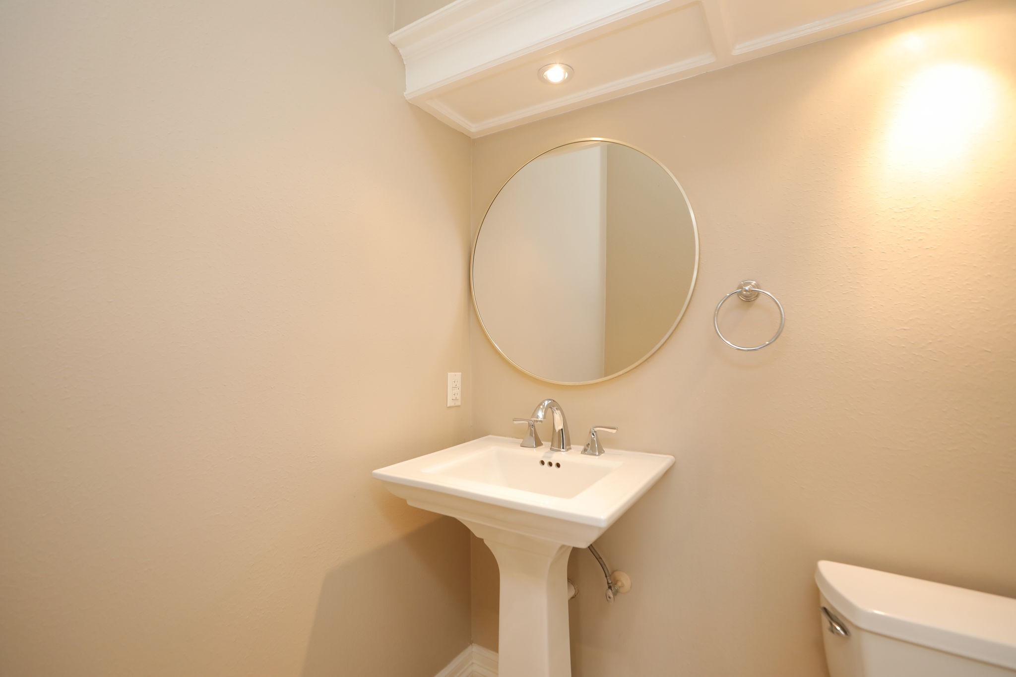 9311 Windrush Drive Spring, TX 77379 - Photo 19 of 50 Guest bathroom with pedestal sink off hallway downstairs for convenience.