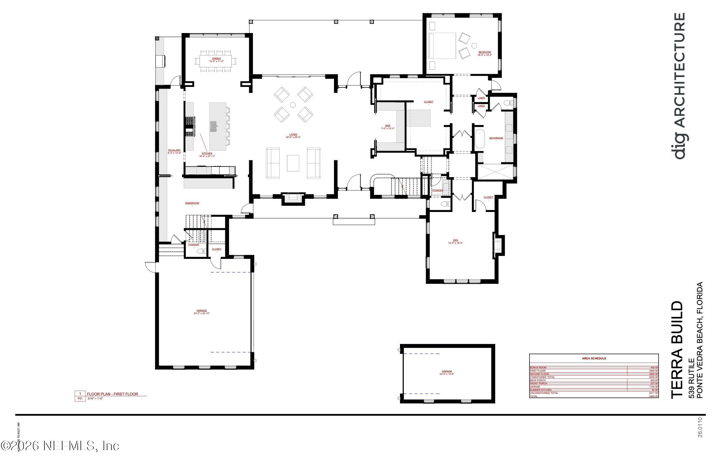 539 Rutile Drive Ponte Vedra Beach, FL 32082 - Photo 2 of 3 a picture of floor plan