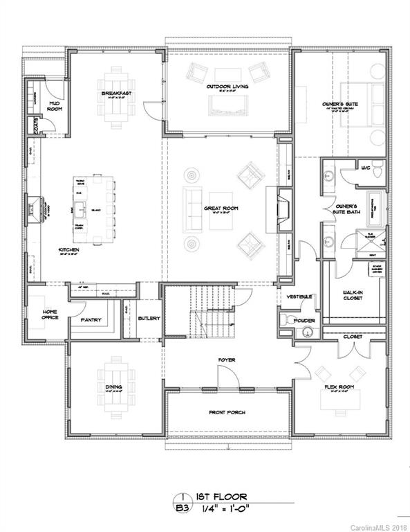 3133 Sunset Drive Charlotte, NC 28209 - Photo 5 of 6 a picture of a room with a cabinet and a picture on the wall