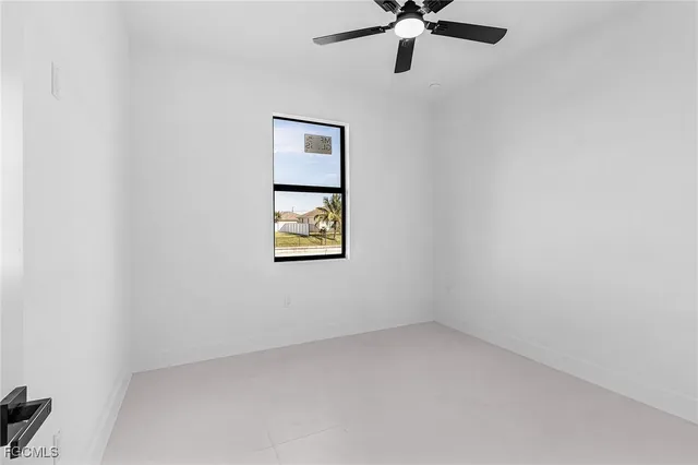 an empty room with a window