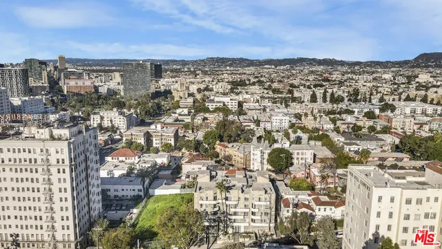 an aerial view of a city