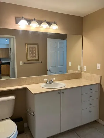 a bathroom with a sink and a toilet