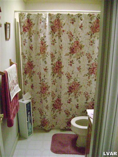 21 Winter Hill Road Effort, PA 18330 - Photo 3 of 5 a bathroom with a toilet and a shower curtain