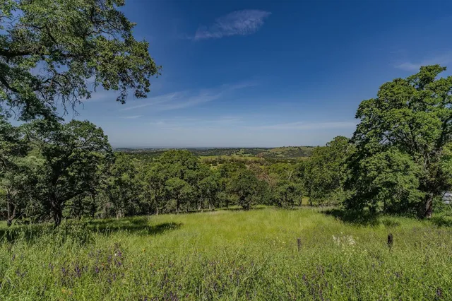 a view of a lake with a yard