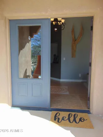 a view of a yard with an outdoor space