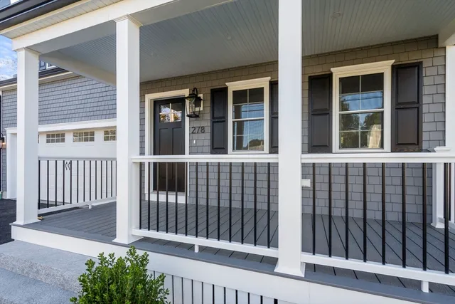 a view of a porch with a window