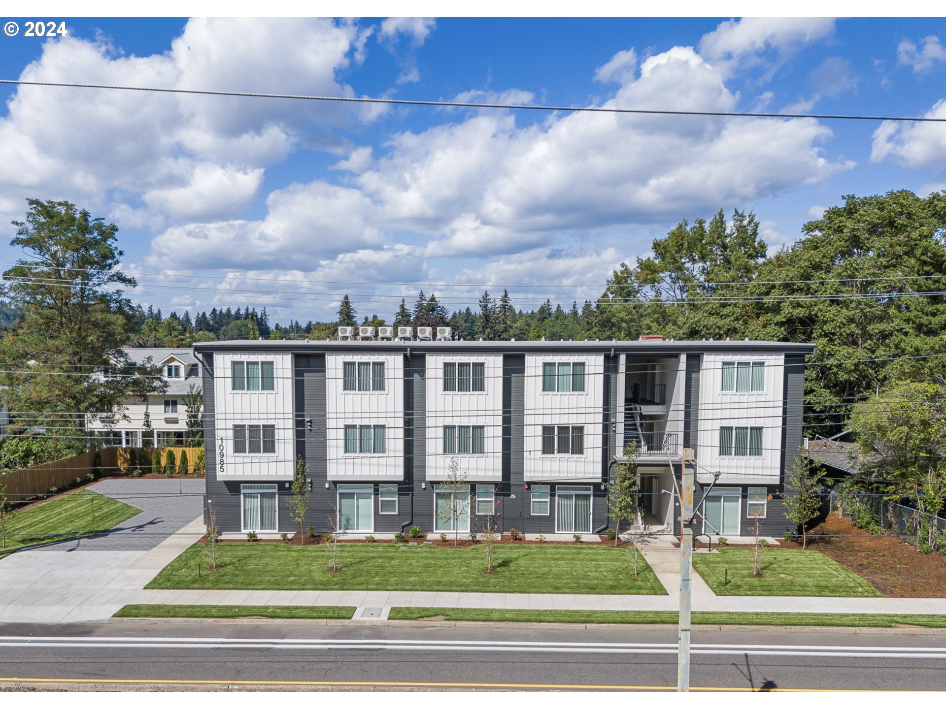 a front view of a house