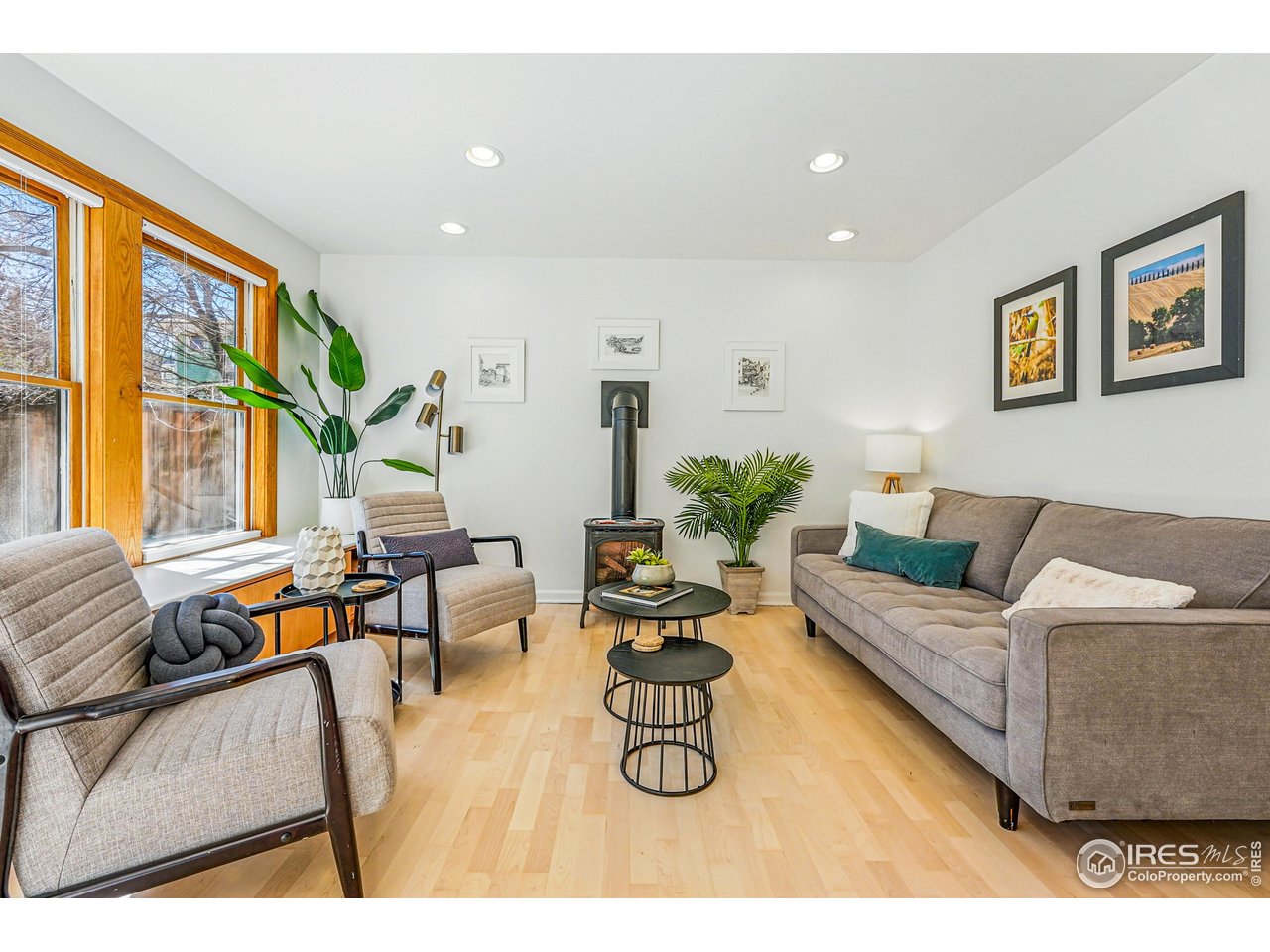 644 Dewey Avenue Boulder, CO 80304 - Photo 18 of 39 a living room with furniture and a large window