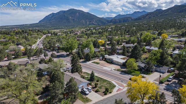 815 Cresta Road Colorado Springs, CO 80905 - Photo 2 of 30 Aerial view with a mountain view