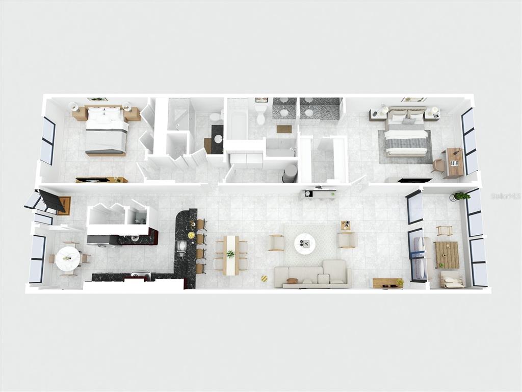 5911 Midnight Pass Road, Unit 206 Sarasota, FL 34242 - Photo 70 of 88 a kitchen with a cabinets and chandelier