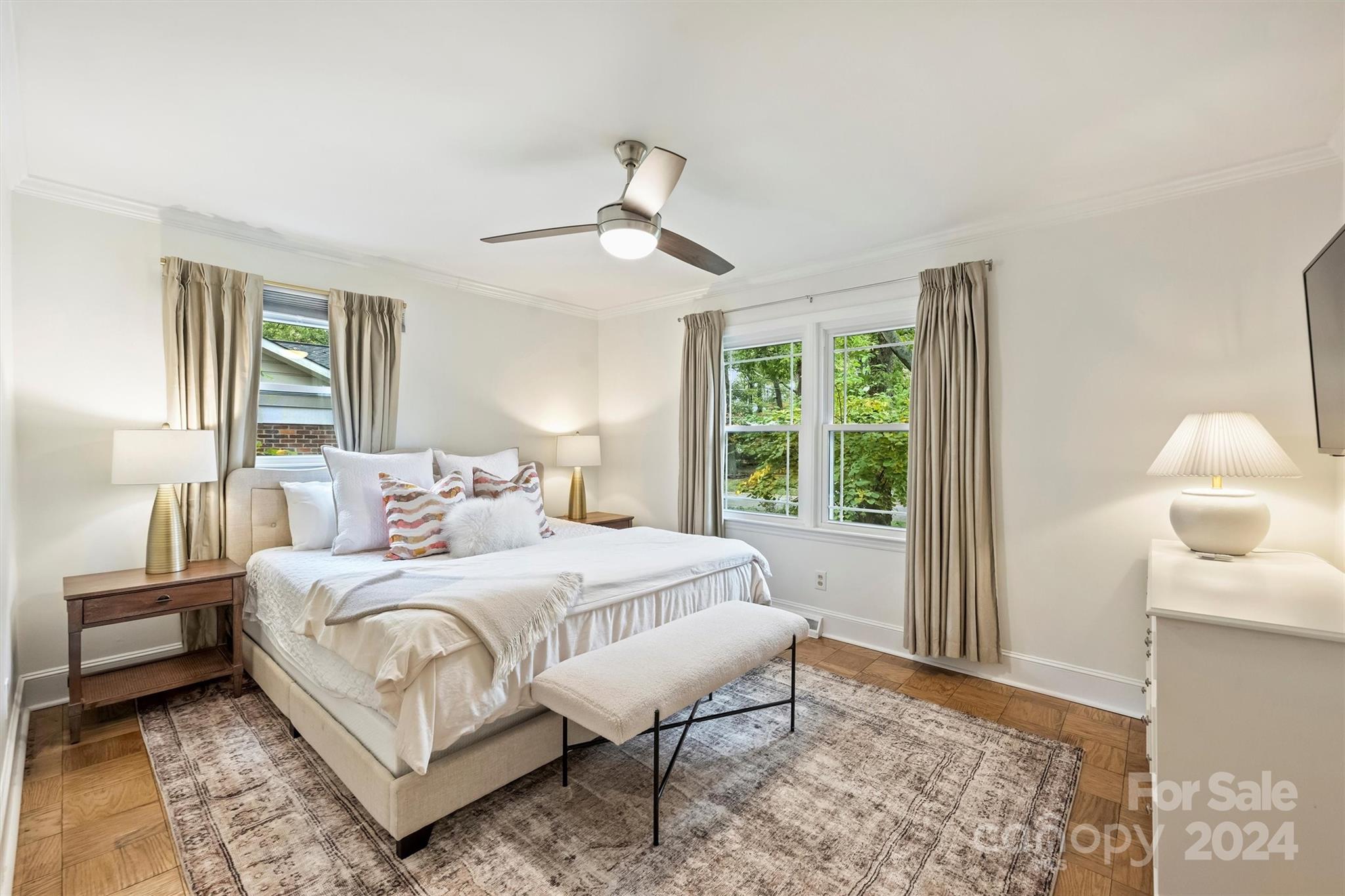 5501 Seacroft Road Charlotte, NC 28210 - Photo 24 of 37 a bedroom with a large bed and a window