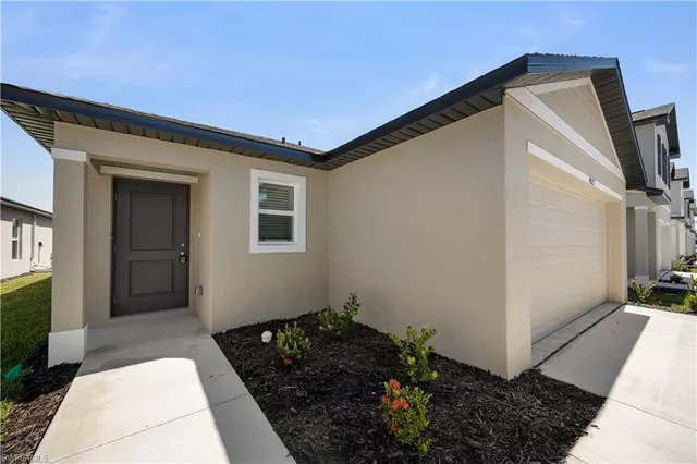 a house view with a backyard