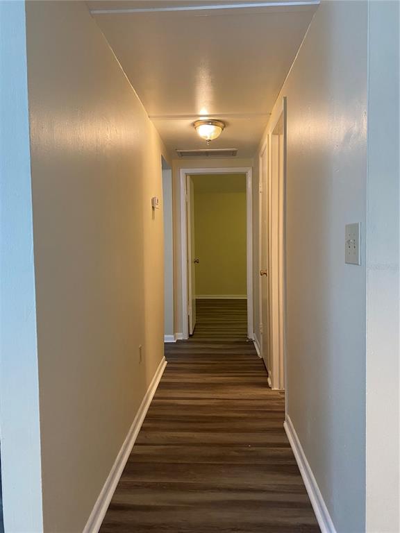 12007 Homerville Lane Seffner, FL 33584 - Photo 5 of 15 a view of a hallway with wooden floor