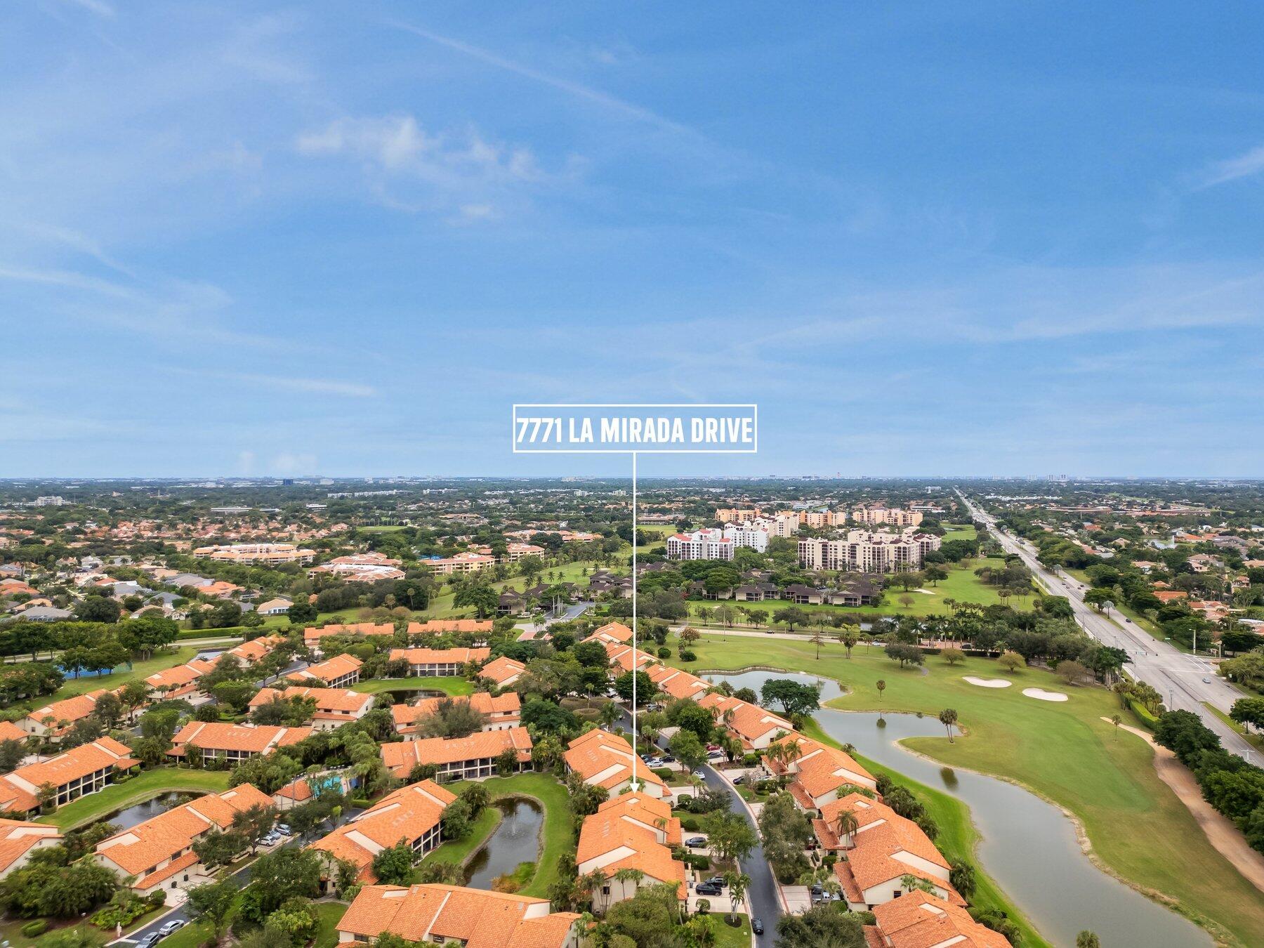 7771 La Mirada Drive Boca Raton, FL 33433 - Photo 36 of 38 an aerial view of residential building and ocean view