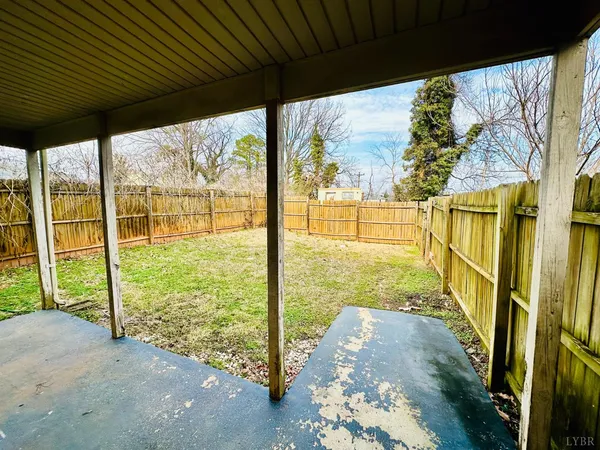 a view of backyard with tree
