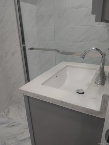 a bathroom with a sink