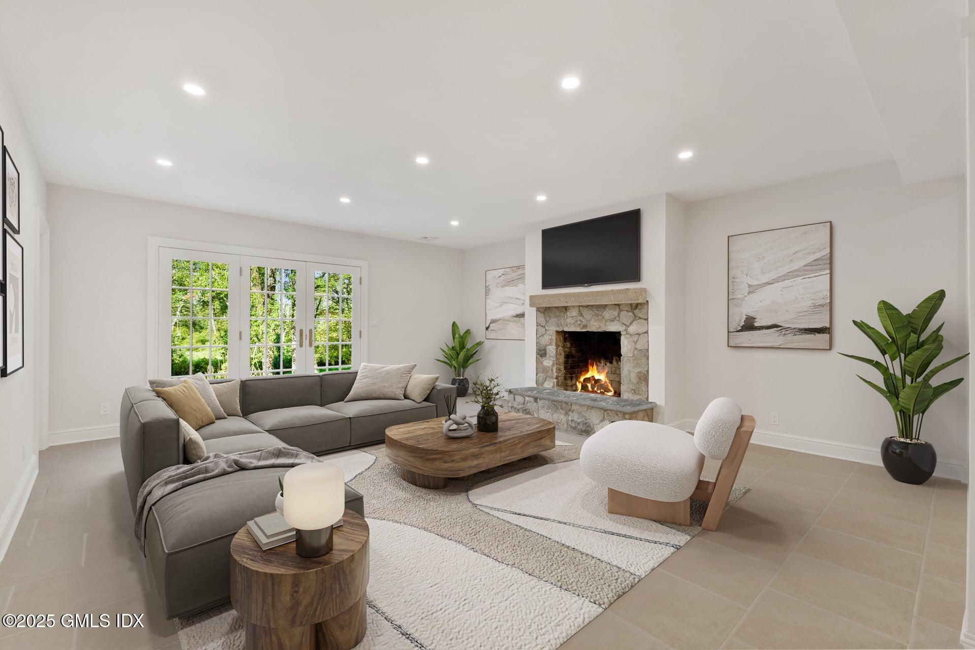 20 Cutler Road Greenwich, CT 06831 - Photo 17 of 25 Walk out Fam Rm virtually staged