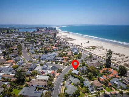 an aerial view of a city