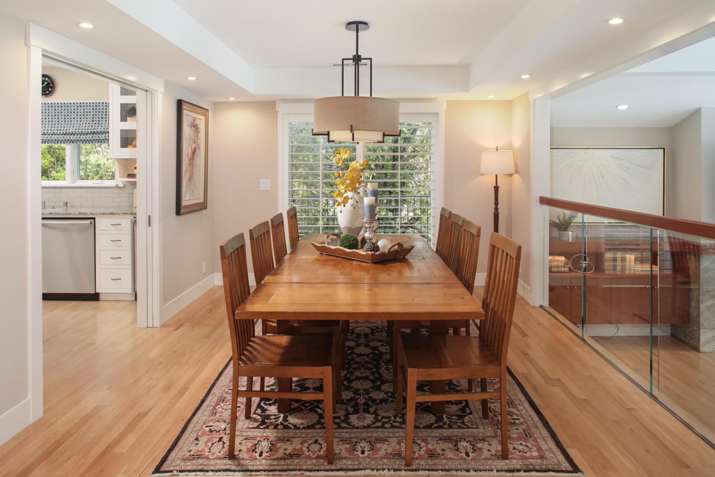 21781 Prospect Road Saratoga, CA 95070 - Photo 11 of 51 a view of a dining room with furniture window and wooden floor