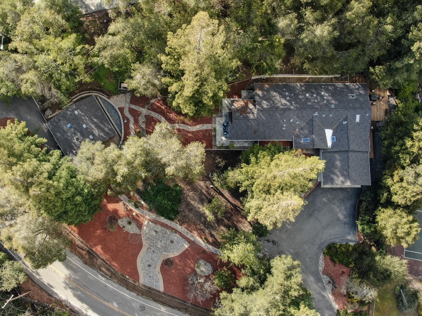 21781 Prospect Road Saratoga, CA 95070 - Photo 43 of 51 an aerial view of a house with a yard