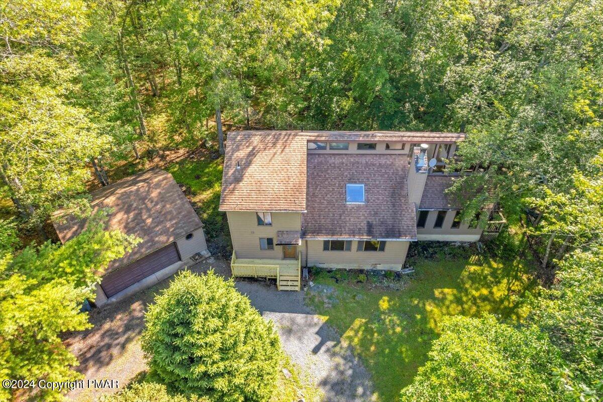 1182 Coolbaugh Road East Stroudsburg, PA 18302 - Photo 18 of 53 an aerial view of a house with a yard basket ball court and outdoor seating