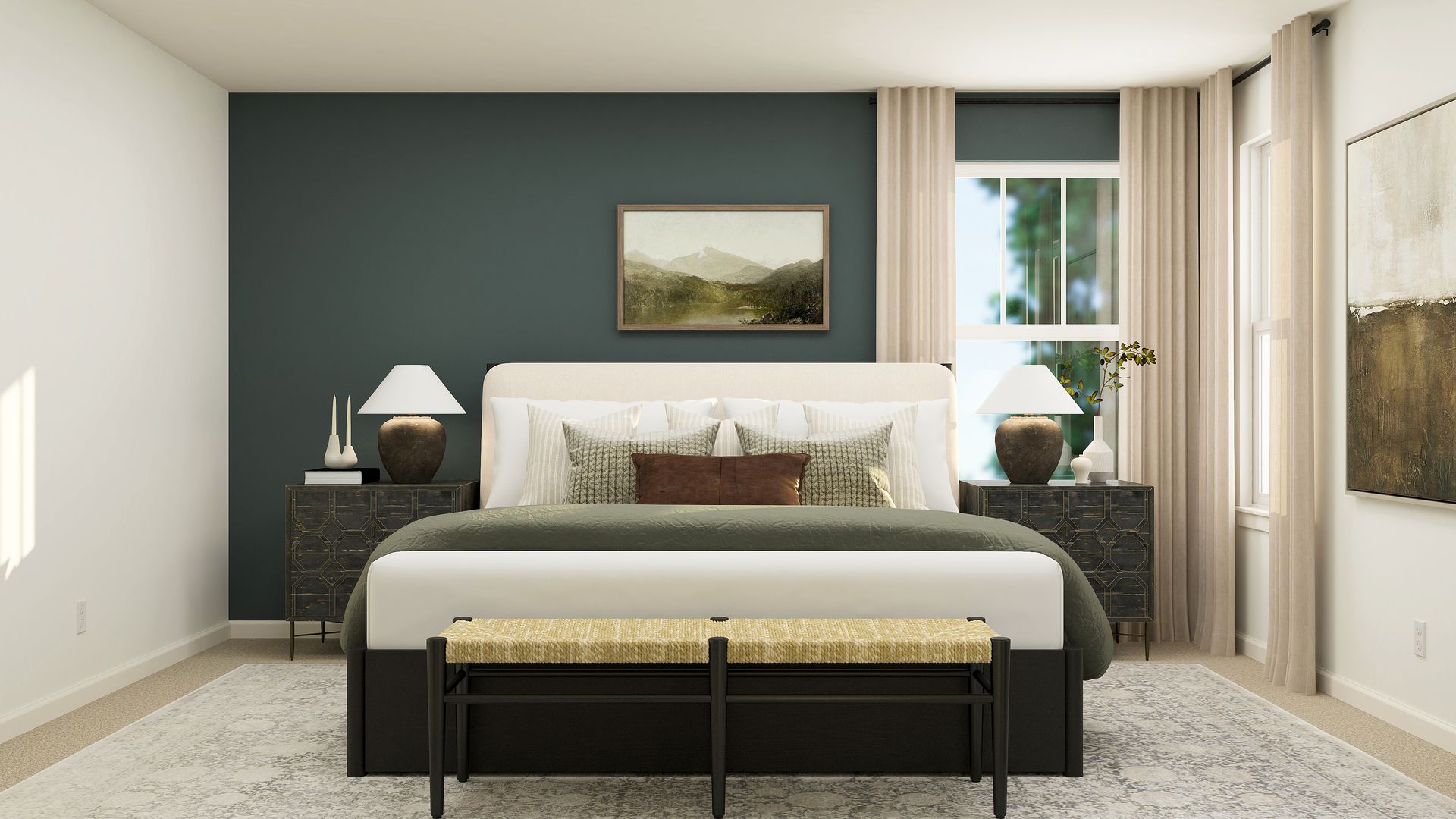 279 Red Oak Circle Volo, IL 60020 - Photo 8 of 21 a bedroom with a bed and a painting on the wall