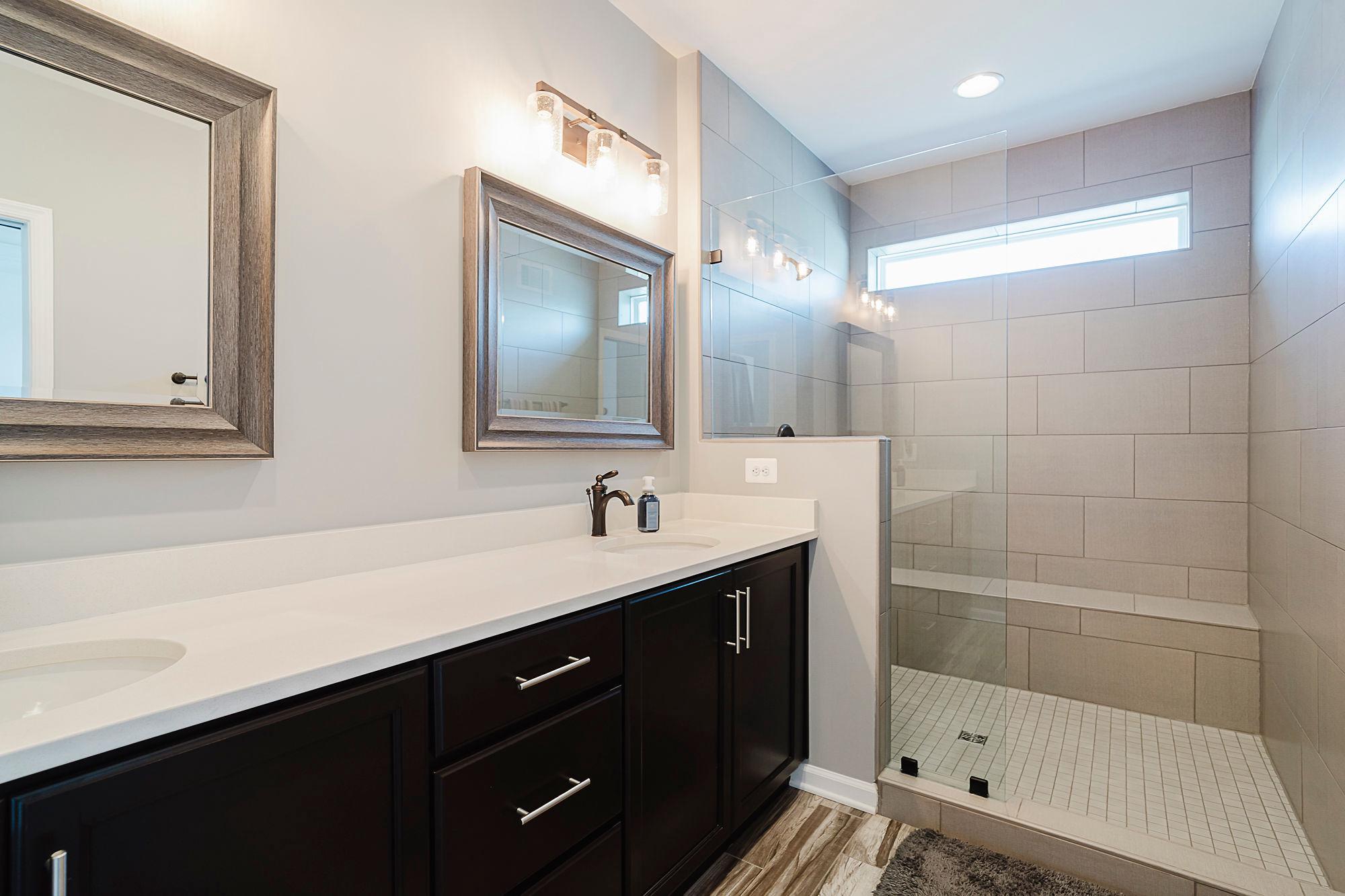 834 Lindley Road Frederick, MD 21701 - Photo 62 of 79 HUGE shower w/ window, tile to ceiling & bench!