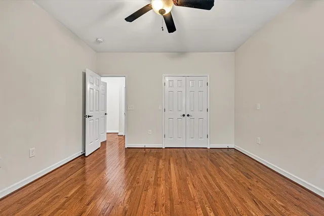 a view of an empty room with a utility room